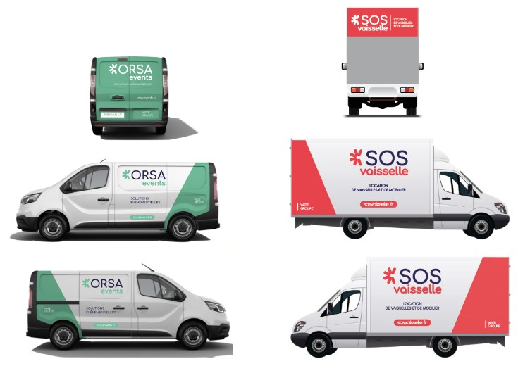 Habillages des utilitaires ORSA events et des camions SOS vaisselle